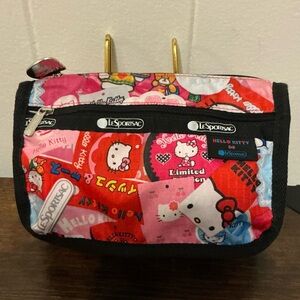 Rare Limited Edition Sanrio Hello Kitty X LeSportsac Collaboration Cosmetic Bag